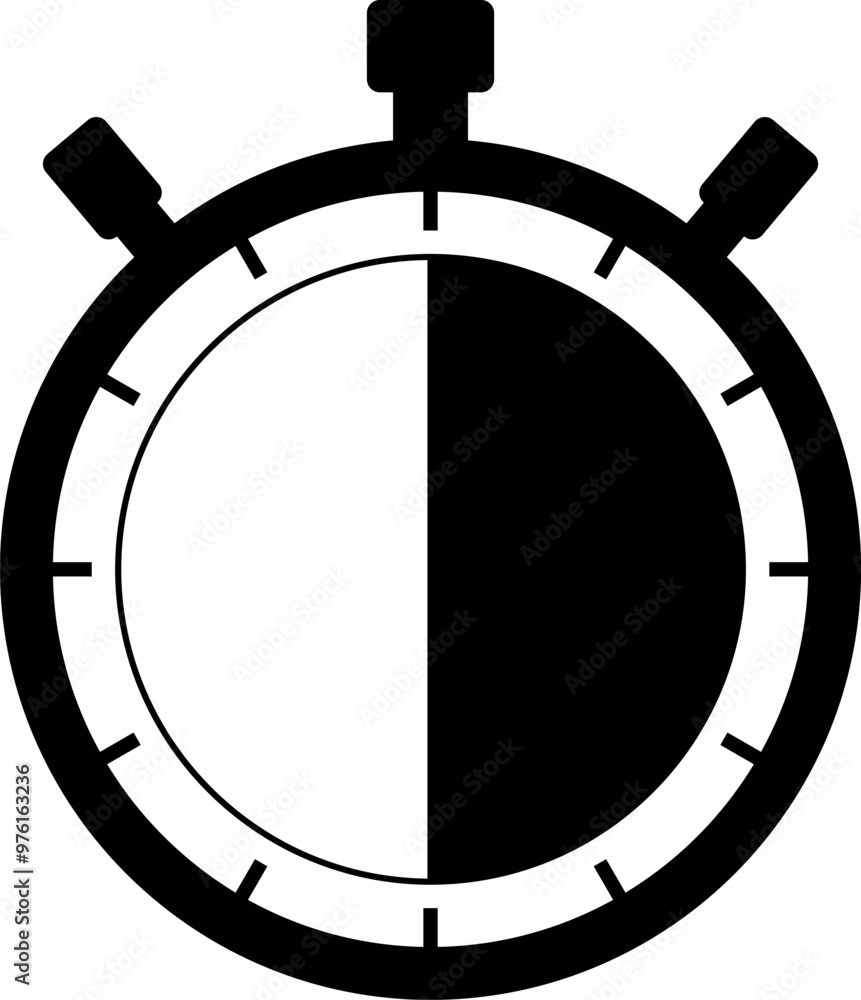Shortest time stopwatch vector icon Shortest time stopwatch vector icon