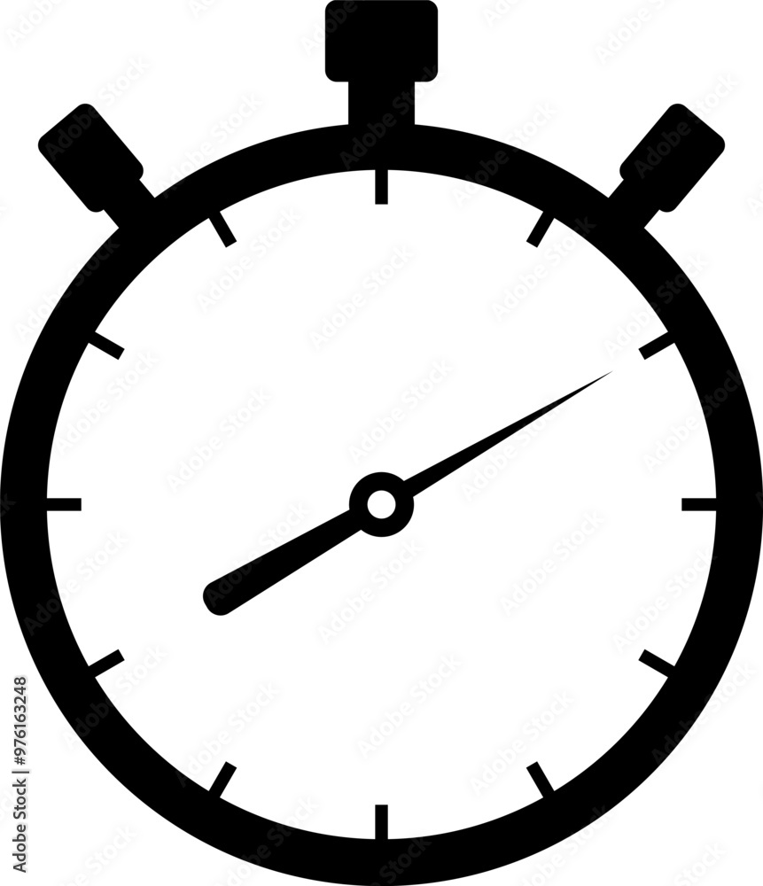 Shortest time stopwatch vector icon Shortest time stopwatch vector icon