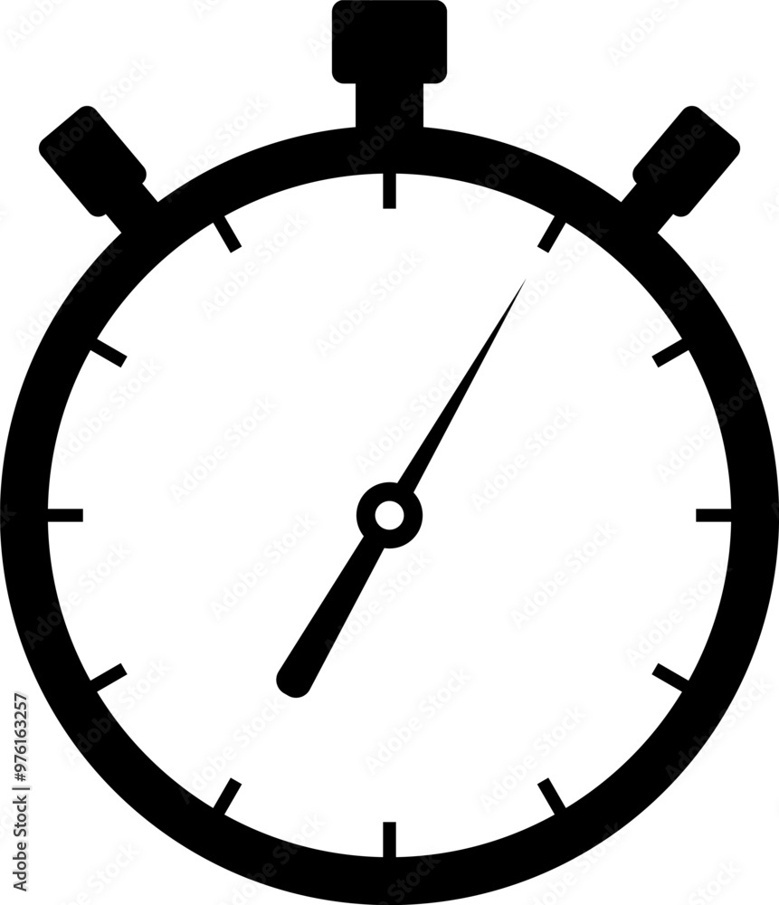 Shortest time stopwatch vector icon Shortest time stopwatch vector icon