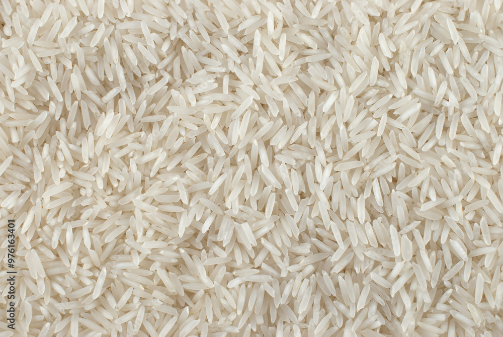 Close-up top view of aromatic basmati rice pasta Close-up top view of aromatic basmati rice pasta