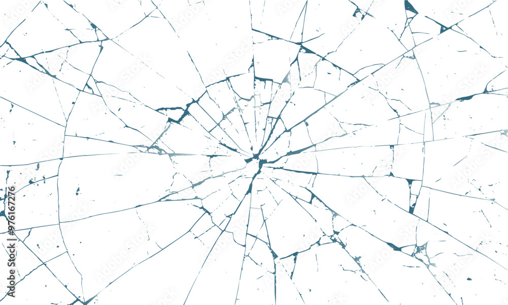 Broken transparent glass vector template for a design background. Texture Broken transparent glass vector template for a design background. Texture
