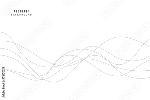 Abstract wave element for design. Digital frequency track equalizer. Stylized line art background. Vector illustration. Wave with lines created using the blend tool.