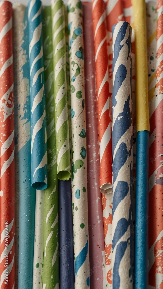 Paper drinking straw isolated on white. Paper drinking straw isolated on white.
