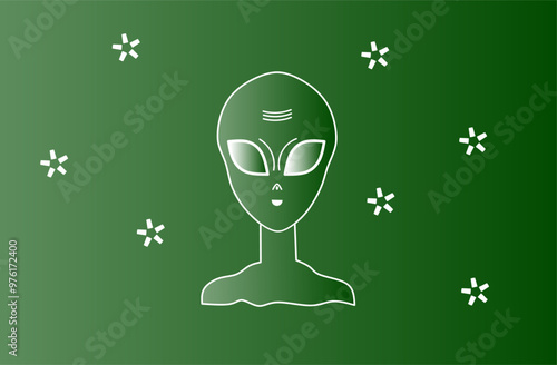 Aliens. alien vector design. illustration alien. aliens cartoon