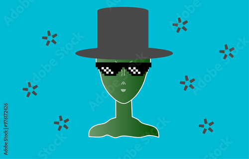 Aliens. alien vector design. illustration alien. aliens cartoon