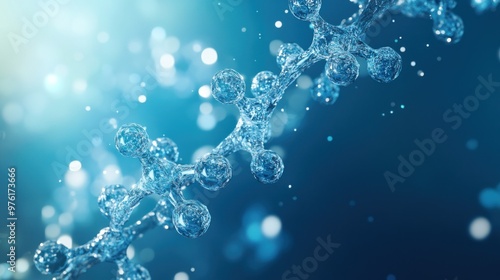 Wallpaper Mural Abstract Water Molecule 3D Illustration Torontodigital.ca