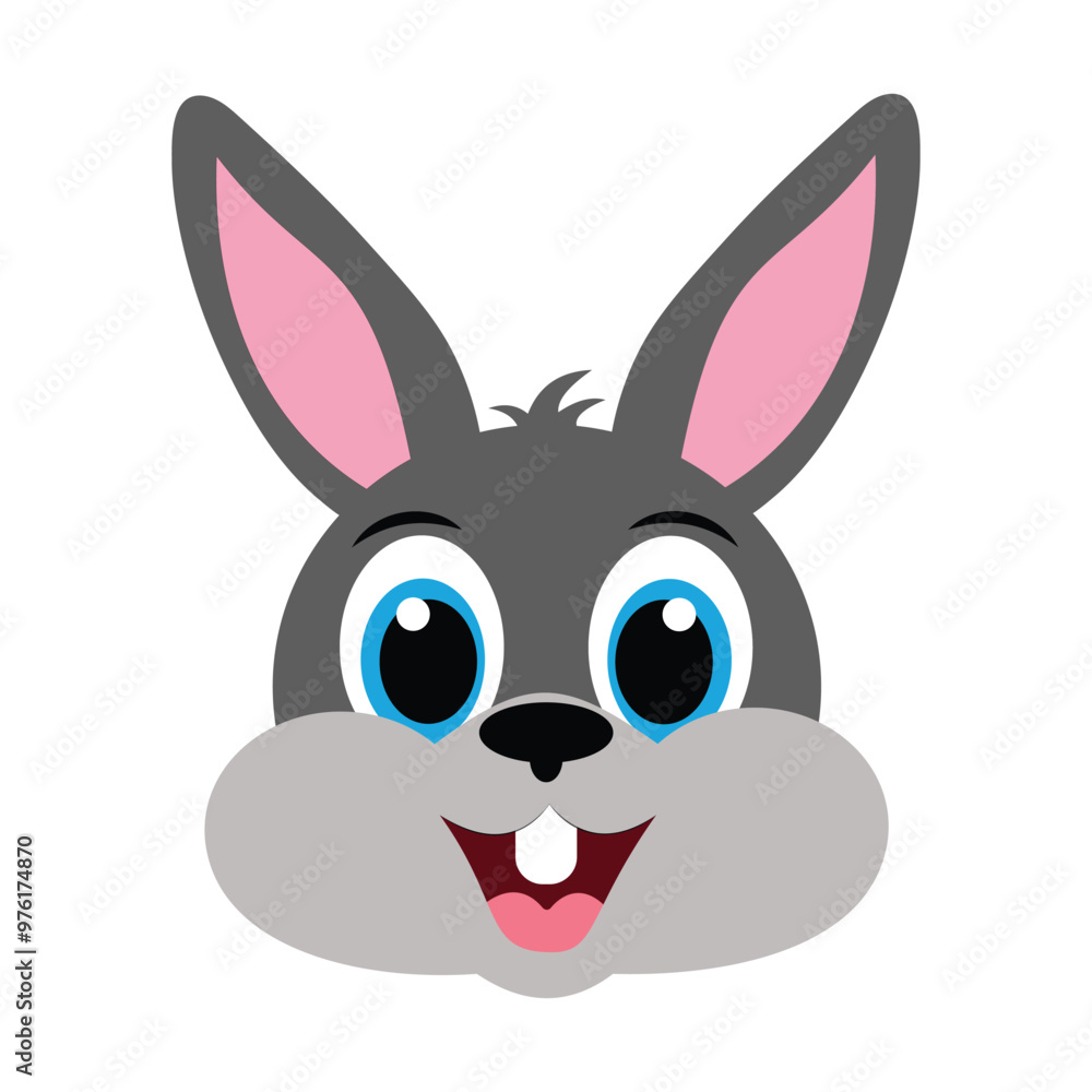 Obraz premium Cute Rabbit color vector illustration