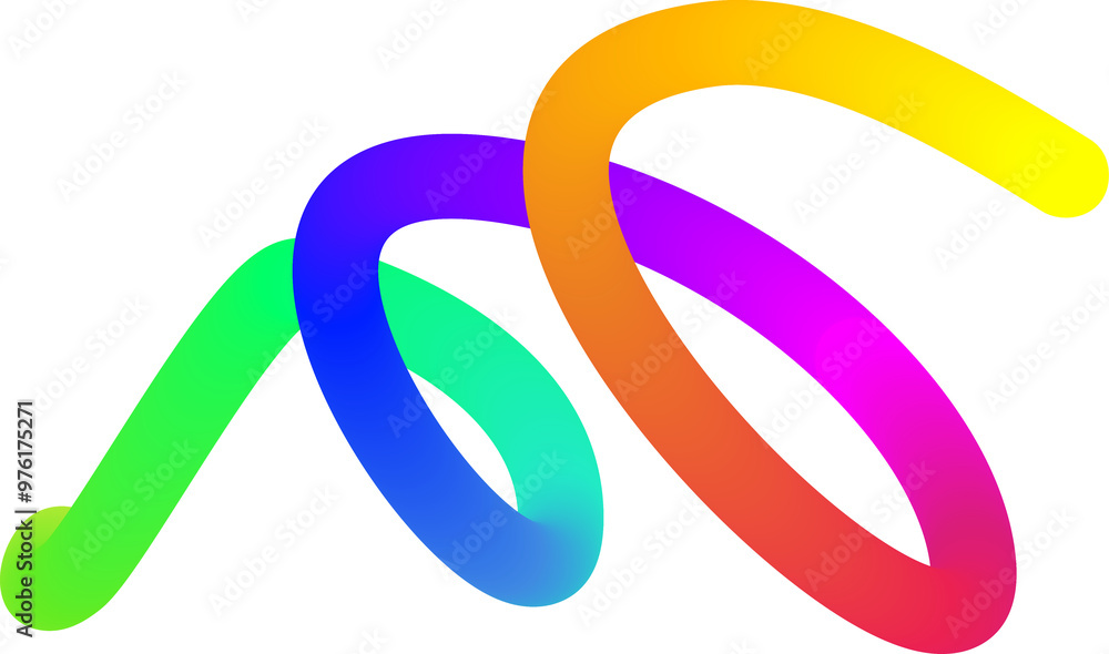 Rainbow gradient line. Fluid color element. Wavy blend swirl stripe. Dynamic twisted flowing stroke for posters and banners. Rainbow gradient line. Fluid color element. Wavy blend swirl stripe. Dynamic twisted flowing stroke for posters and banners.