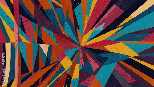 Wallpaper Mural Pop art abstract design with geometric patterns. Torontodigital.ca