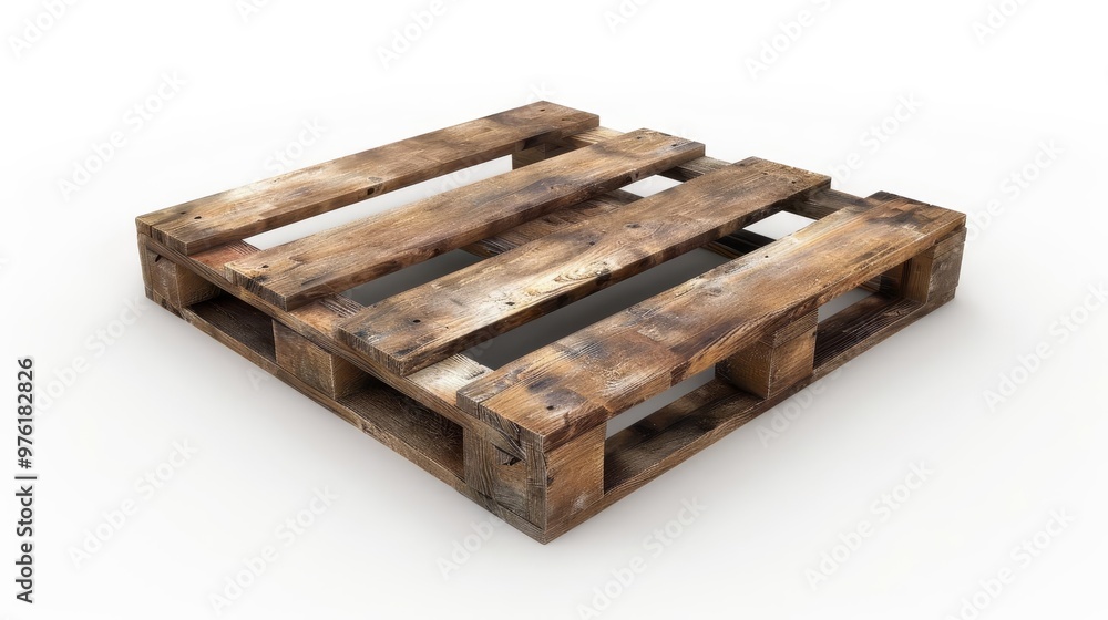 wooden pallet cut out on white background 3d illustration wooden pallet cut out on white background 3d illustration
