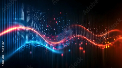  Un flusso di dati binari scorre attraverso uno spazio virtuale, rappresentando il flusso continuo di informazioni e la connessione digitale tra sistemi tecnologici.