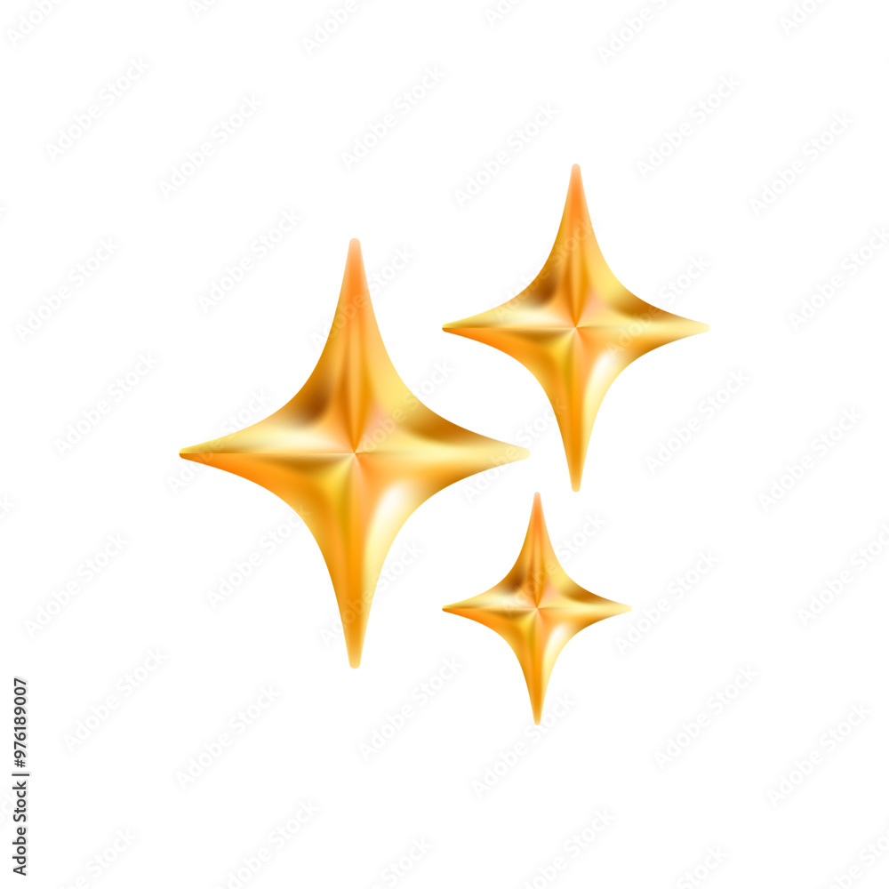 Gold star emoji icon. Glittering sparkle magic element. Gold star emoji icon. Glittering sparkle magic element.
