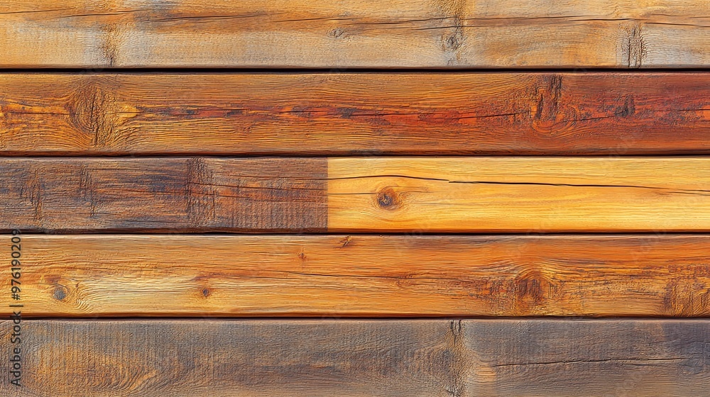 Naklejka premium Rustic wood paneling with natural wood grain.