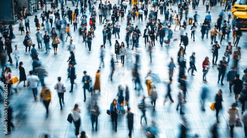 Wallpaper Mural Blurred Crowd in Motion Torontodigital.ca