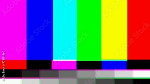 video transitions. TV loses signal, TV screen test, error screen photo