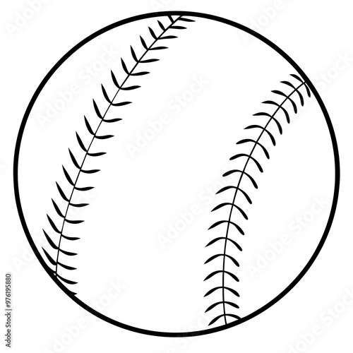 Baseball vector on white background