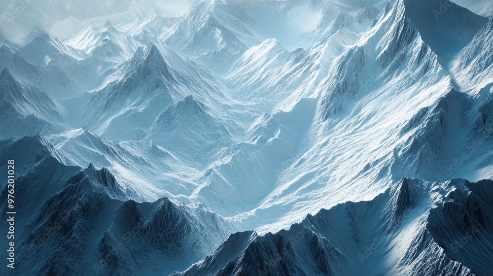 Snowy Mountain Range Landscape Snowy Mountain Range Landscape