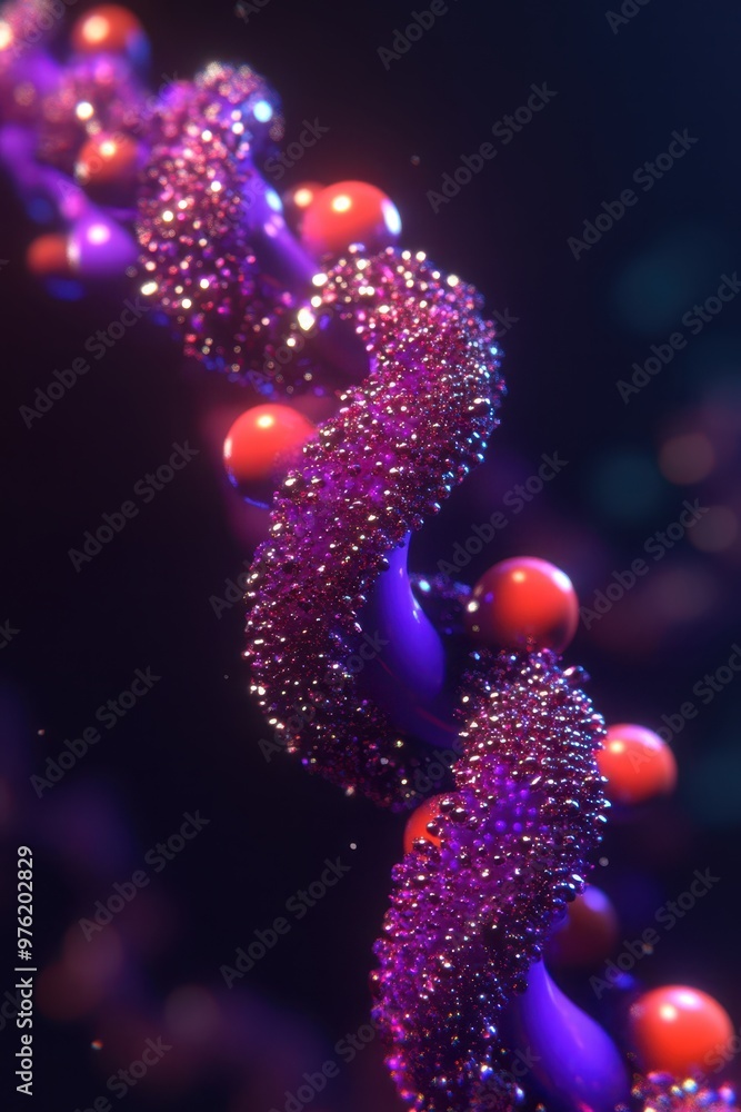 a close up of a purple and red strand of a close up of a purple and red strand of