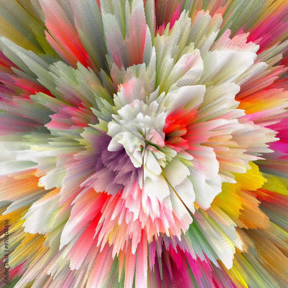 Abstract floral pixel art Abstract floral pixel art