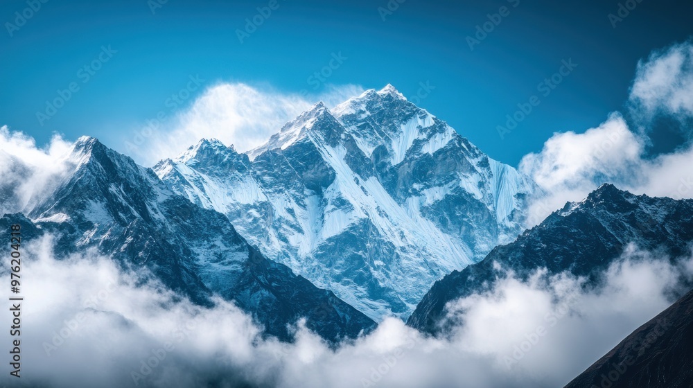 Fototapeta premium Snow-capped Mountain Peaks