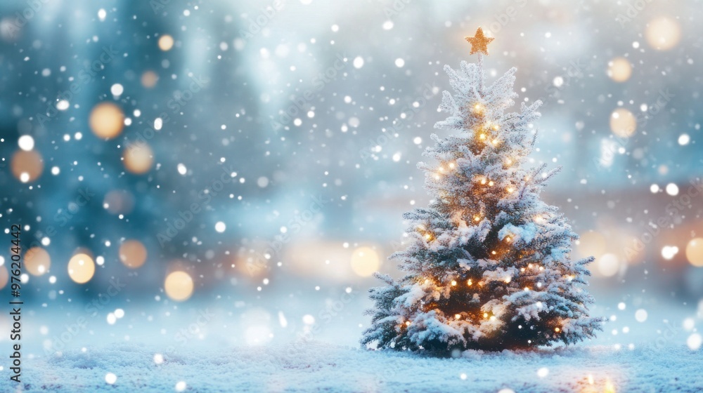 Snowy Christmas Tree Snowy Christmas Tree