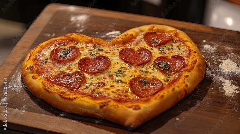 Heart shaped pizza isolated Heart shaped pizza isolated