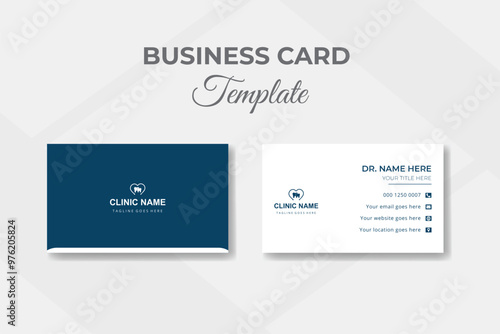 Business card medical set concept collection design template