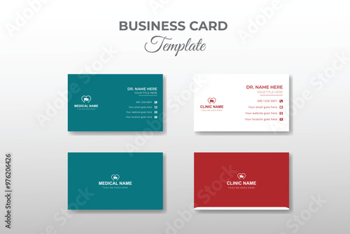 Modern creative medical set collection doctor identity business card