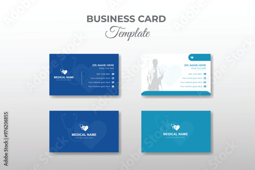 Modern creative medical set collection doctor identity business card