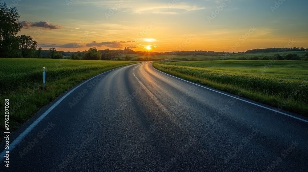 Fototapeta premium Sunset Road