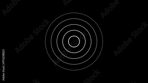 Technology radio waves signal icon animation. Radio waves background. Network tower produced radio wave concept.  photo