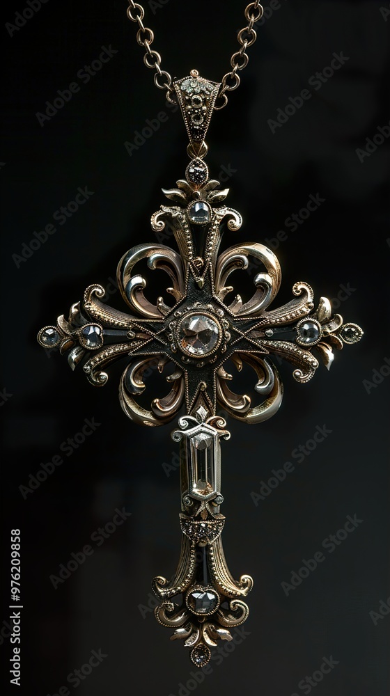 Ornate Diamond Cross Pendant: A Symbol of Faith and Beauty Ornate Diamond Cross Pendant: A Symbol of Faith and Beauty