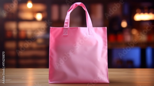 Wallpaper Mural Empty pink bag positioned on a background, showcasing space for a mock-up design Torontodigital.ca