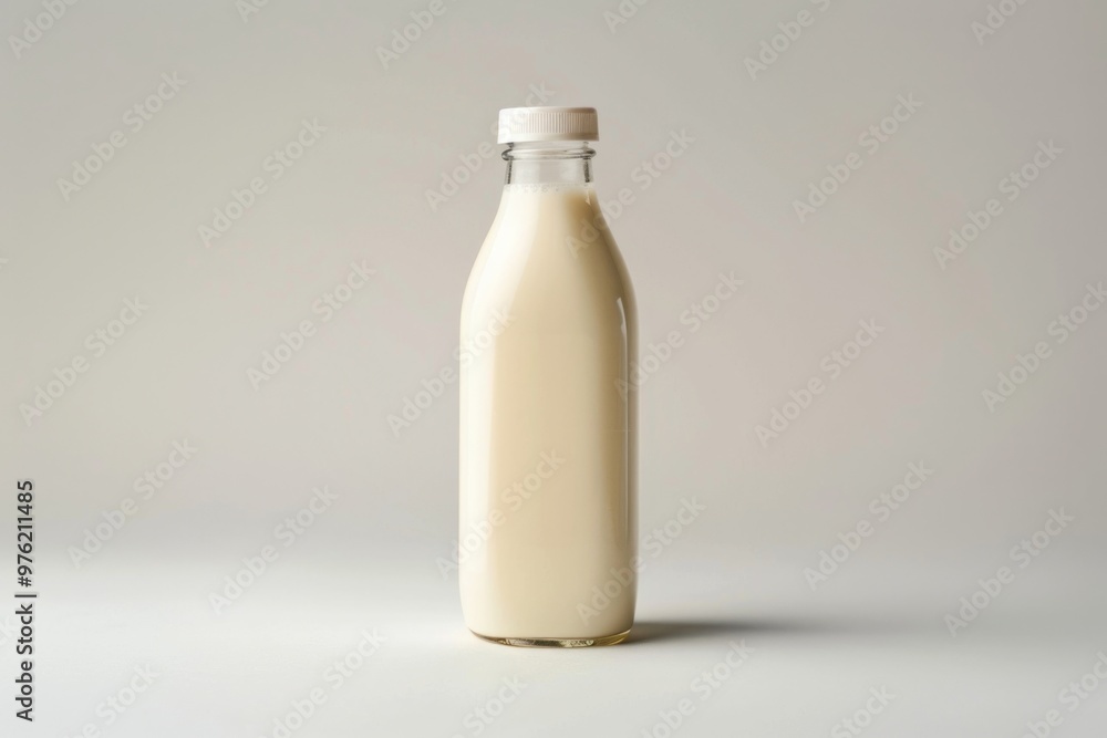 A bottle of milk placed on a table A bottle of milk placed on a table