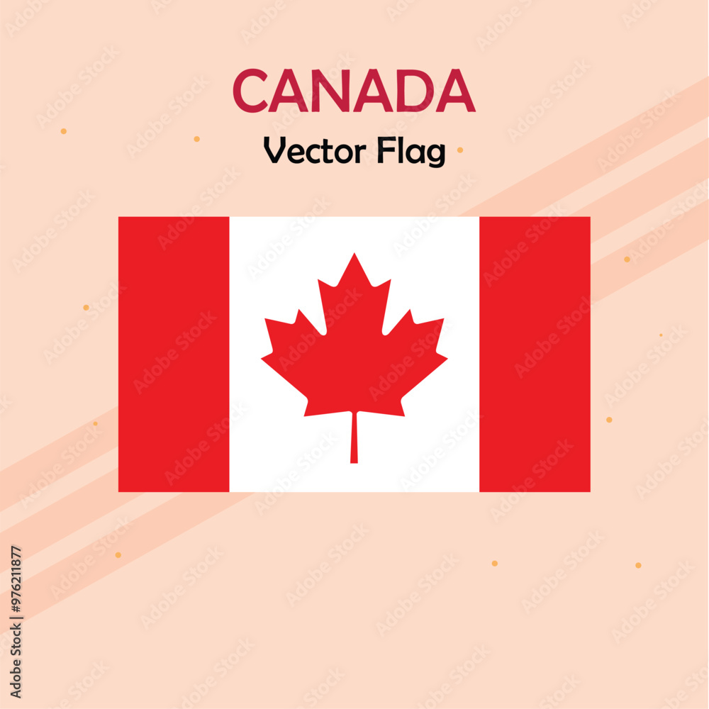Canada vector flag lines and stock Canada vector flag lines and stock