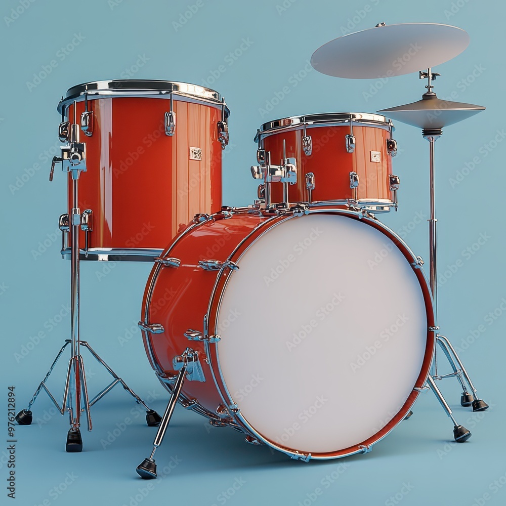 a drum set on a blue background a drum set on a blue background