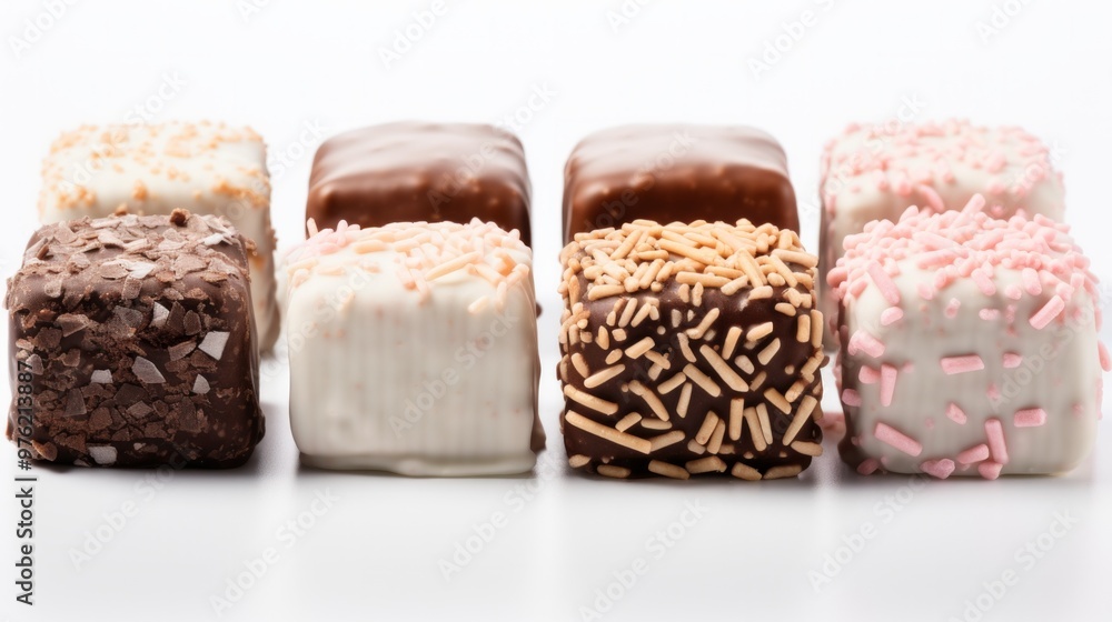 Texas Sheet Cake bites. Chocolate brownie with nuts. Neural network ai generated art Texas Sheet Cake bites. Chocolate brownie with nuts. Neural network ai generated art