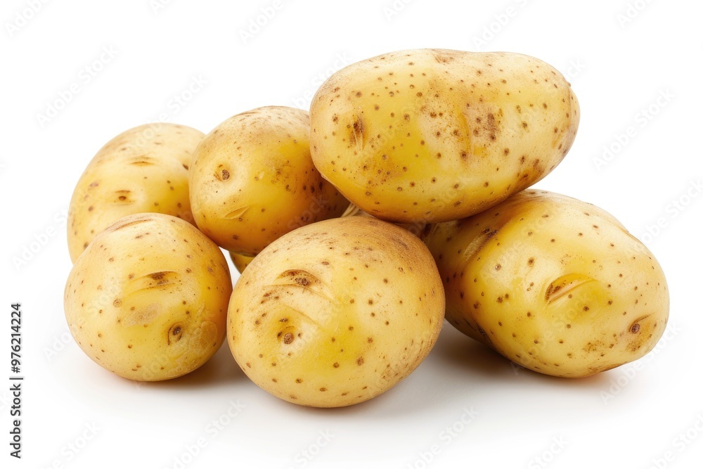A pile of potatoes stacked on top of each other A pile of potatoes stacked on top of each other