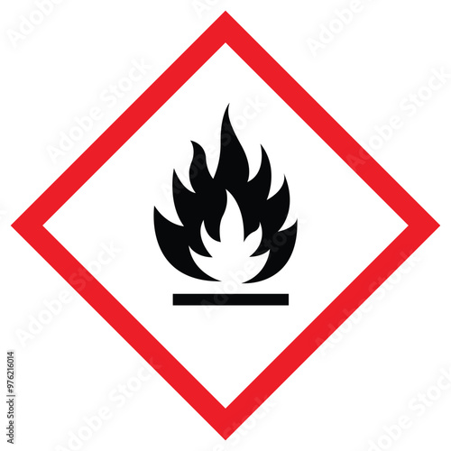 vector graphic of physical hazard sign indicating gas