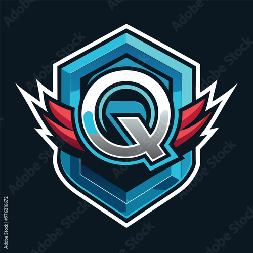 Q gaming logo, Q esport logo, Q mascot logo