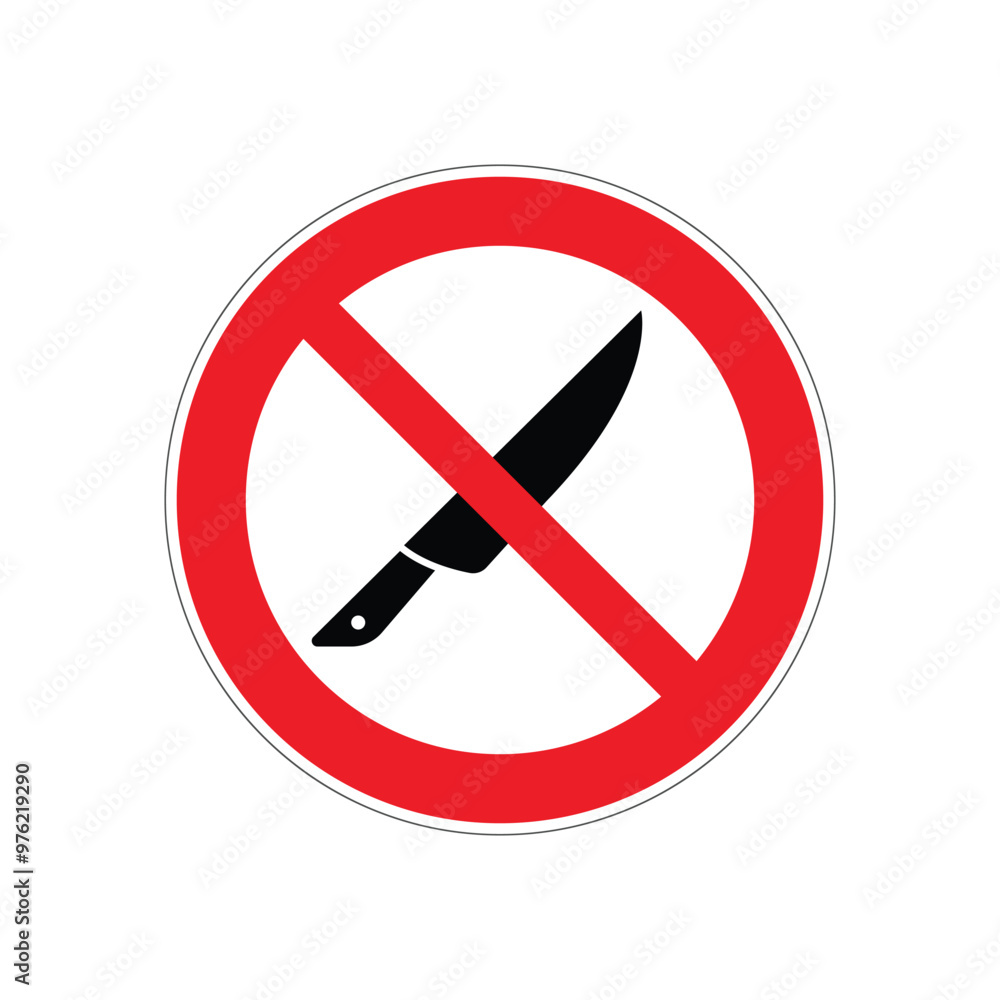 prohibition,Sign prohibiting the use of knives. Weapon ban symbol. Illustration of a knife icon, a prohibited sharp tool. prohibition,Sign prohibiting the use of knives. Weapon ban symbol. Illustration of a knife icon, a prohibited sharp tool.