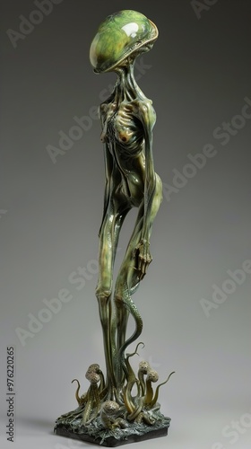 Surreal Alien Sculpture: A Dreamlike Encounter