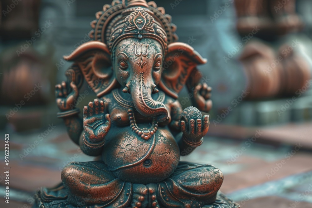 A figurine of an elephant sitting on top of a wooden or glass table, used as decorative piece A figurine of an elephant sitting on top of a wooden or glass table, used as decorative piece