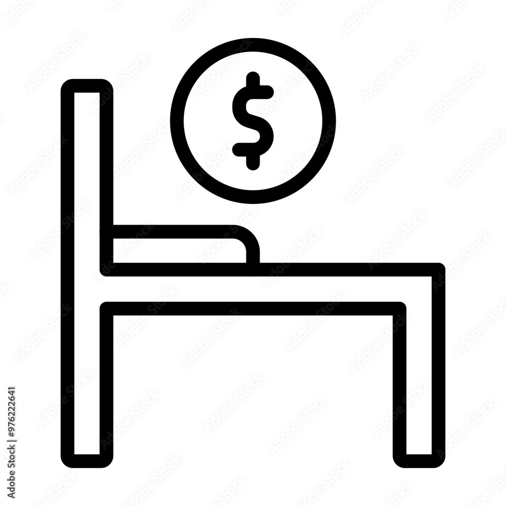 Passive Income Vector Line Icon Design Passive Income Vector Line Icon Design