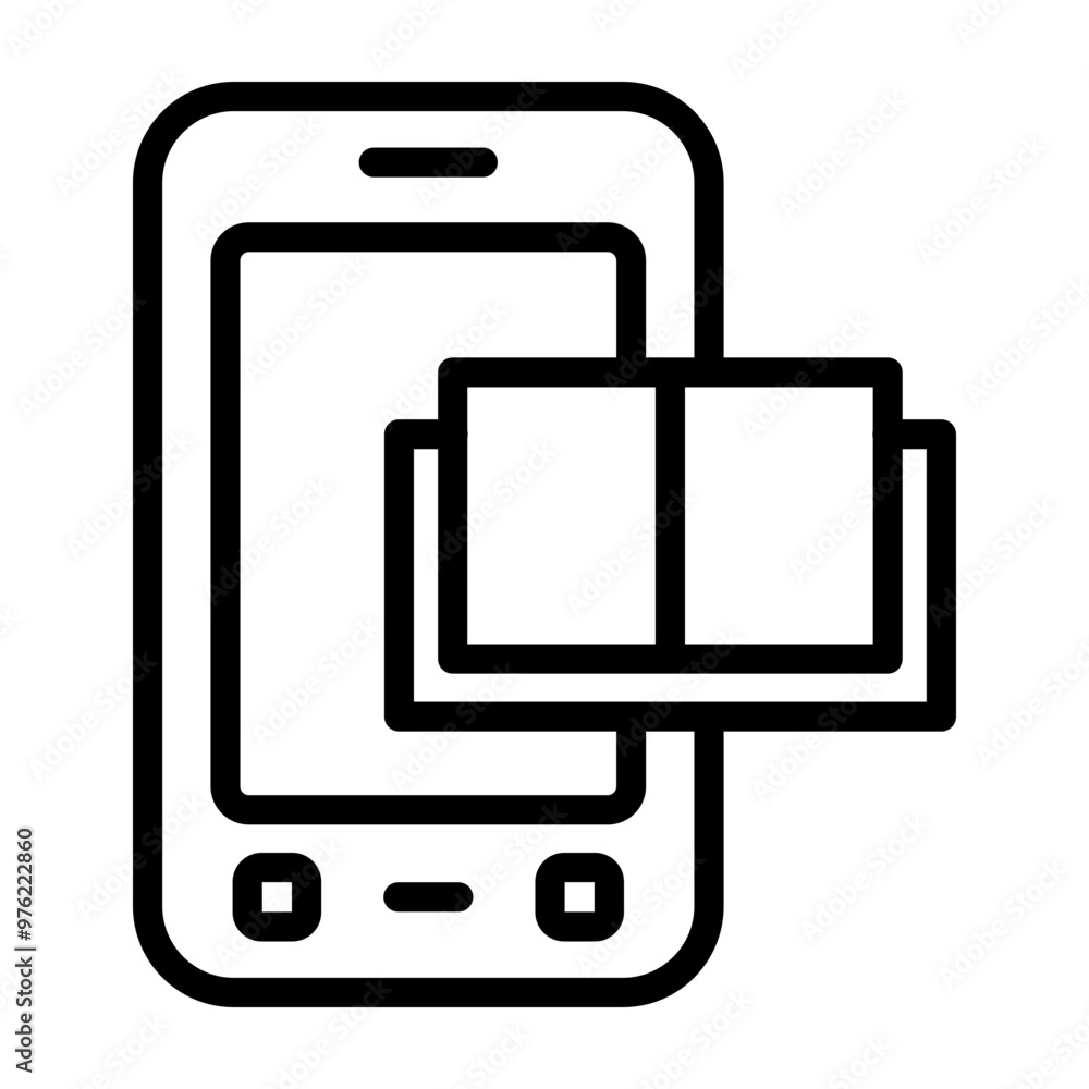 EBook Sales Vector Line Icon Design EBook Sales Vector Line Icon Design