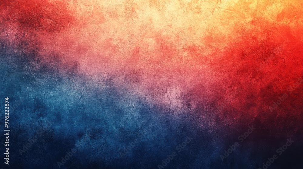 A vibrant gradient background transitioning from fiery red to deep blue evokes strong emotions A vibrant gradient background transitioning from fiery red to deep blue evokes strong emotions