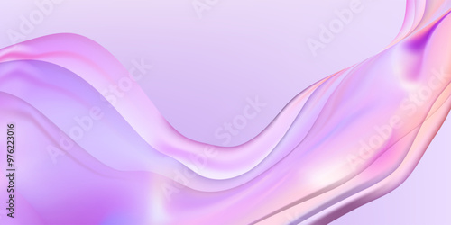 Abstract  holographic wave.Flow iridescent fluid.Dynamic spectrum ribbon.