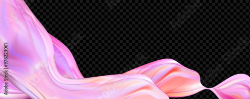 Abstract  holographic wave.Flow iridescent fluid.Dynamic spectrum ribbon.