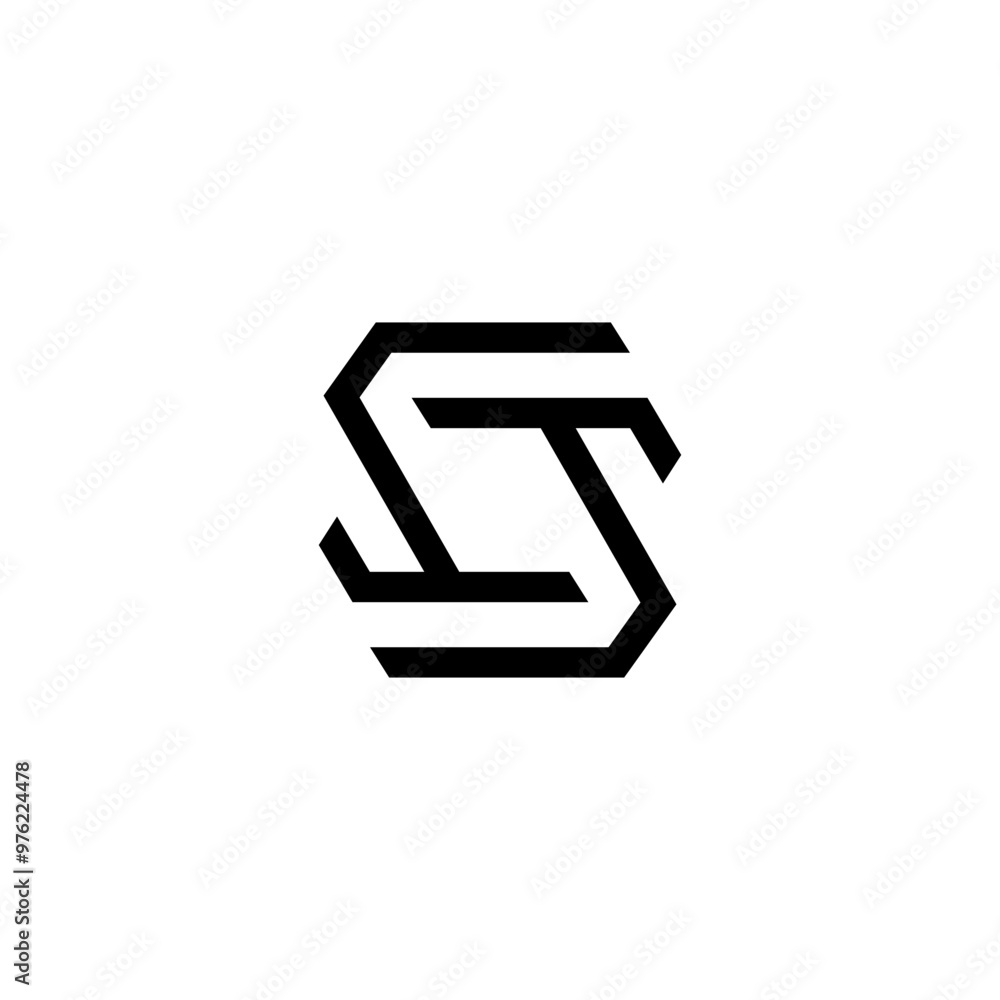 abstract geometric Letter C S logo with hexagon icon design vector elements abstract geometric Letter C S logo with hexagon icon design vector elements