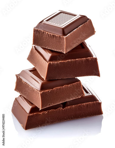 chocolate bar isolated on white background